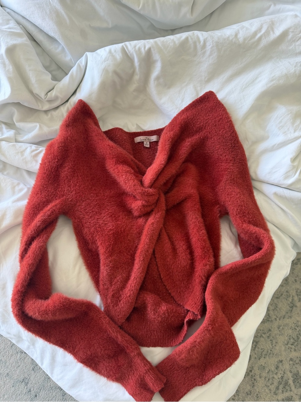 Laura’s Boutique Cropped Knot Sweater